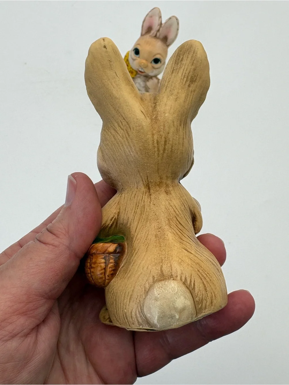Vintage Norleans Decorative Bunny Figurines with Flower Accents - Set of 3